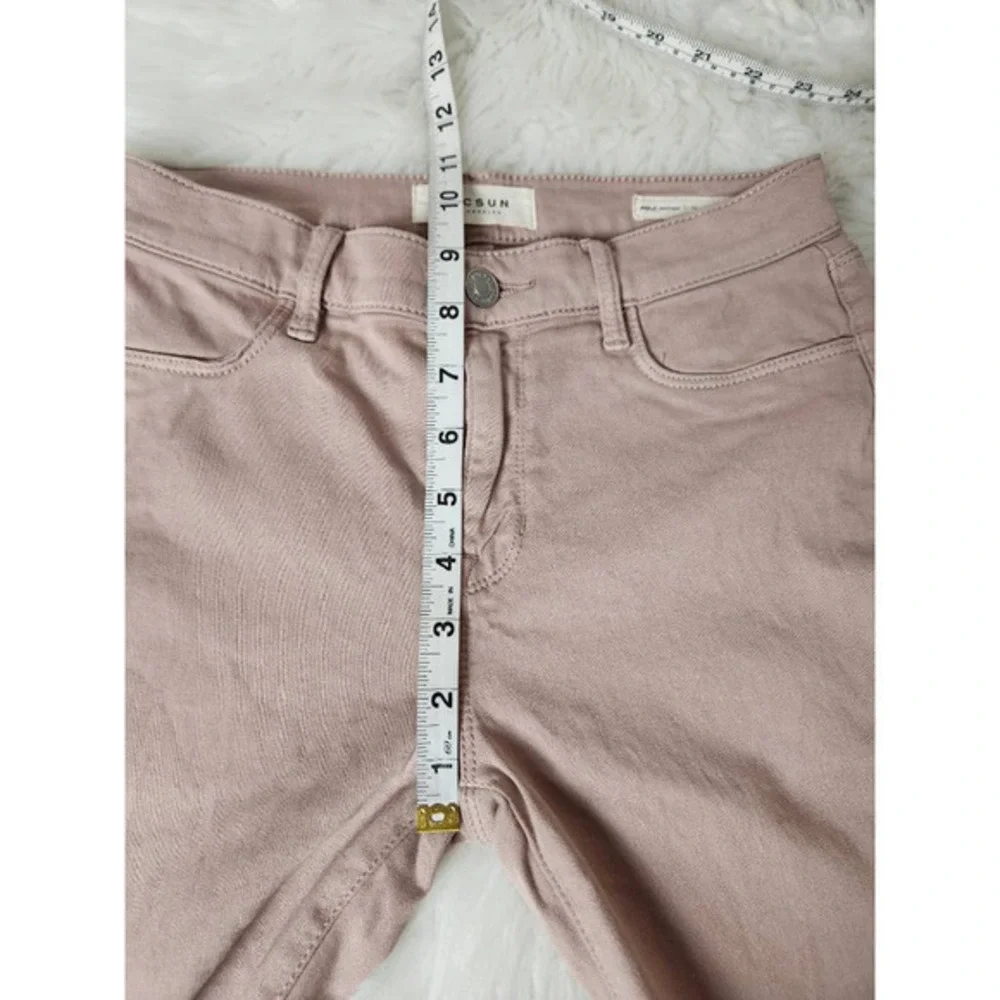 Pacsun Womens Ankle Jeggings‎ Beige Stretch Mid Rise Pockets Denim Casual 26